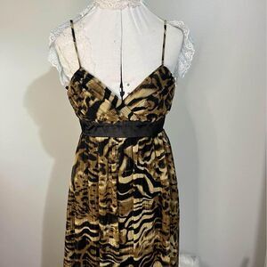 Size 3/4 Alynpaige Sleeveless Animal Print Dress C3308